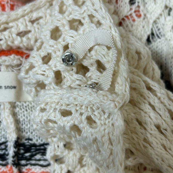 Anthropologie Sleeping On Snow Bohemian Risen Sun Crochet Sweater Dress - Picture 9 of 10